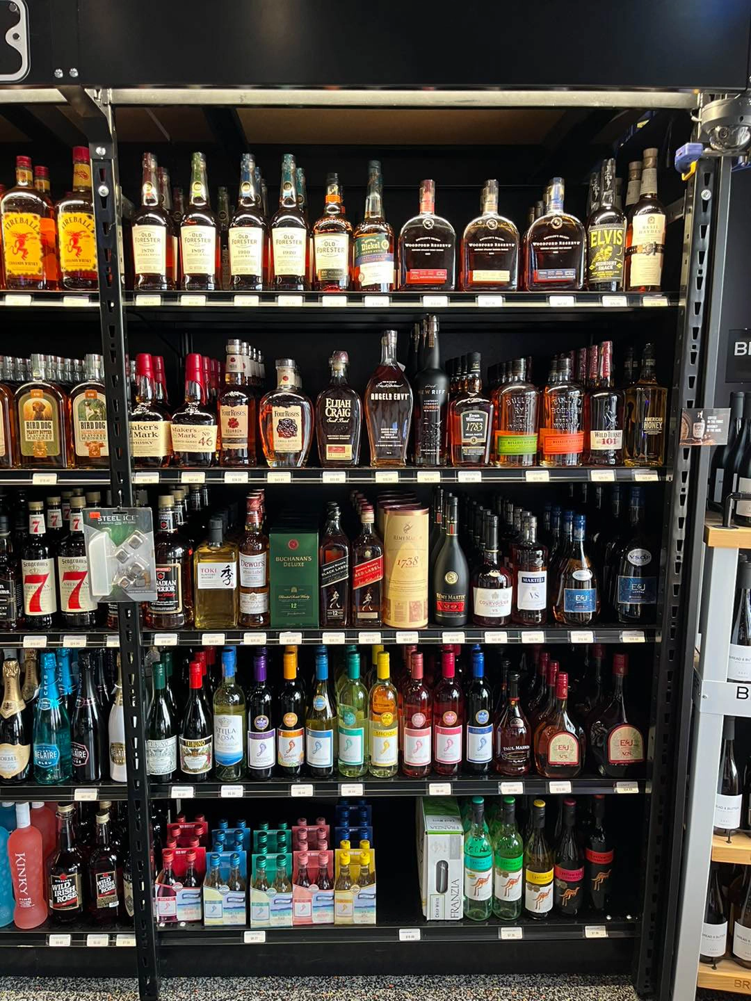 shelves of wine and liquor decatur il