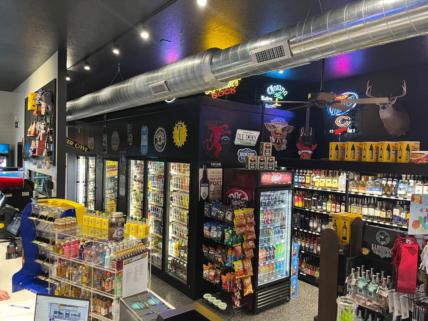 beer cave at decatur illinois liquor store